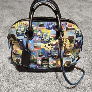 Dooney & Bourke Multicolor Satchel with Black Trim